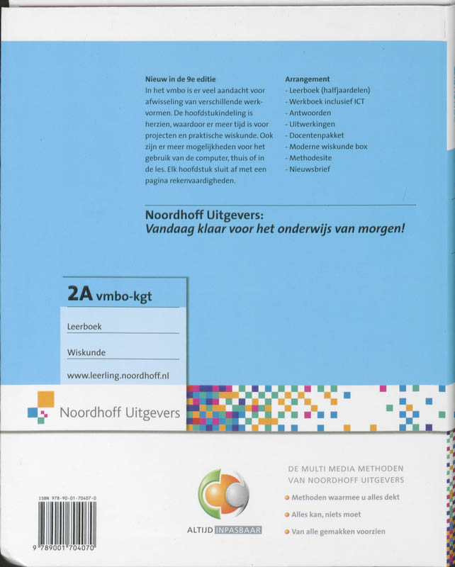 Achterkant van 2A VMBO kader/gt