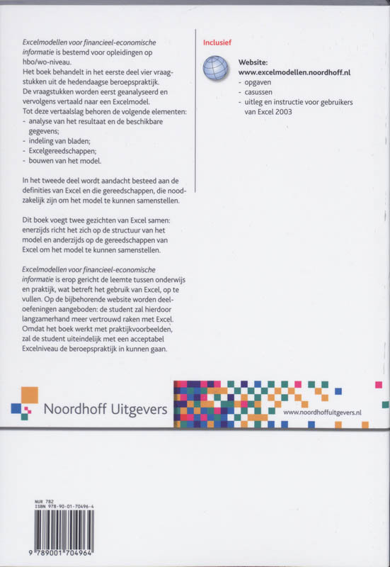 Achterkant van Excelmodellen voor financieel-economische informatie