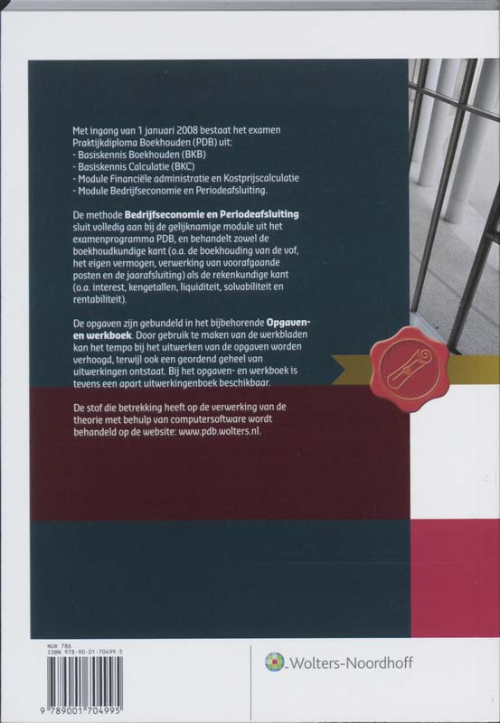 Achterkant van Bedrijfseconomie en periodeafsluiting