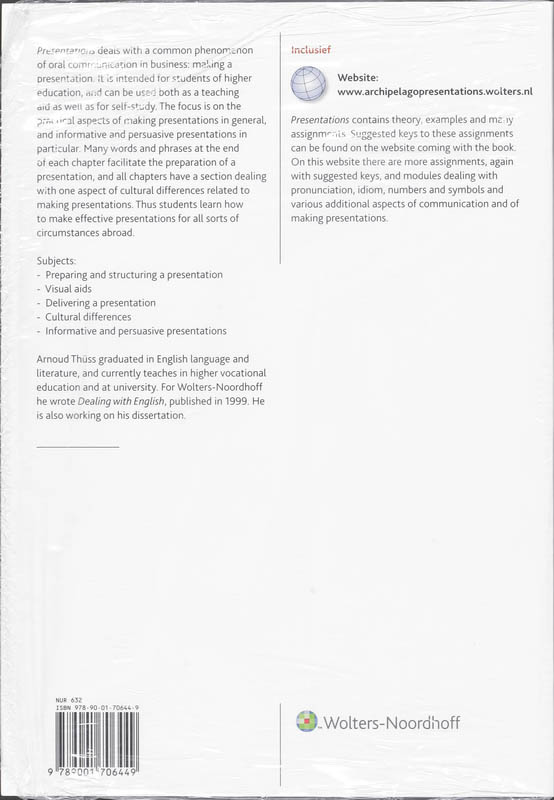 Achterkant van Presentations