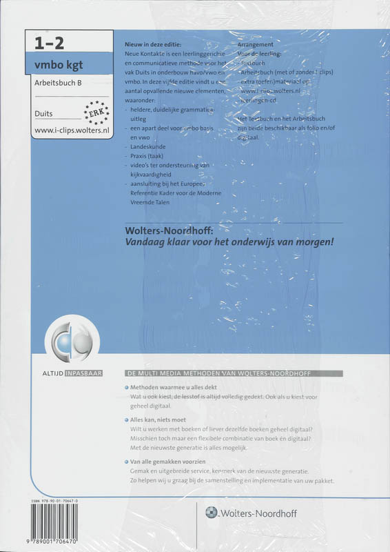 Achterkant van Arbeitsbuch A+B