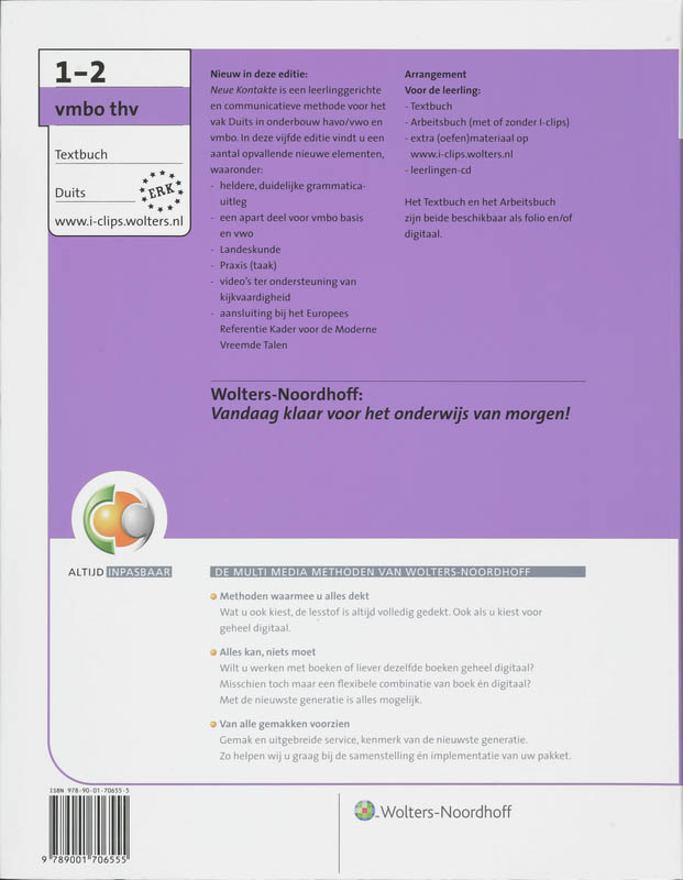 Achterkant van Textbuch