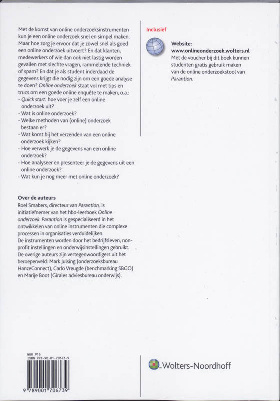 Achterkant van Online zonderzoek