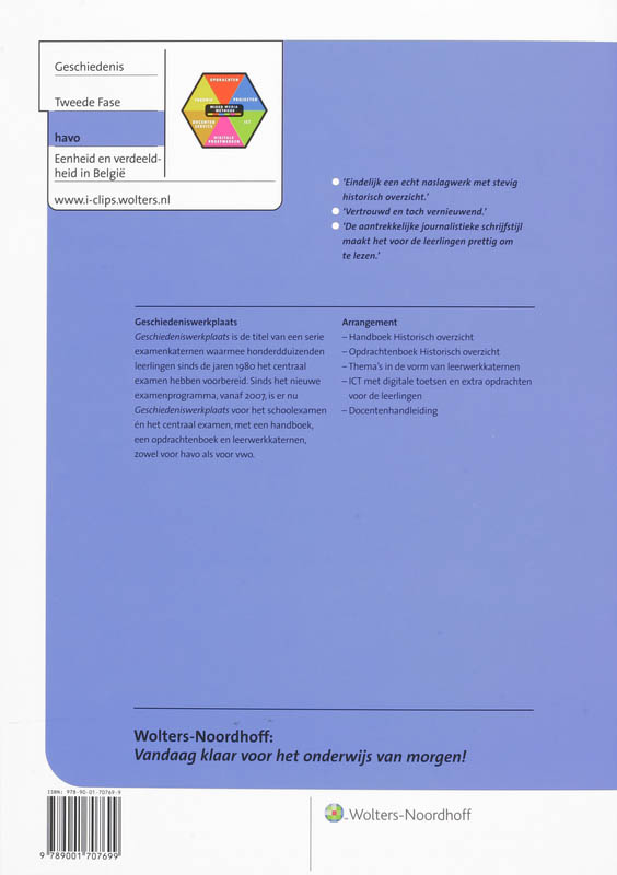 Achterkant van Havo Eenheid en verdeeldheid in België