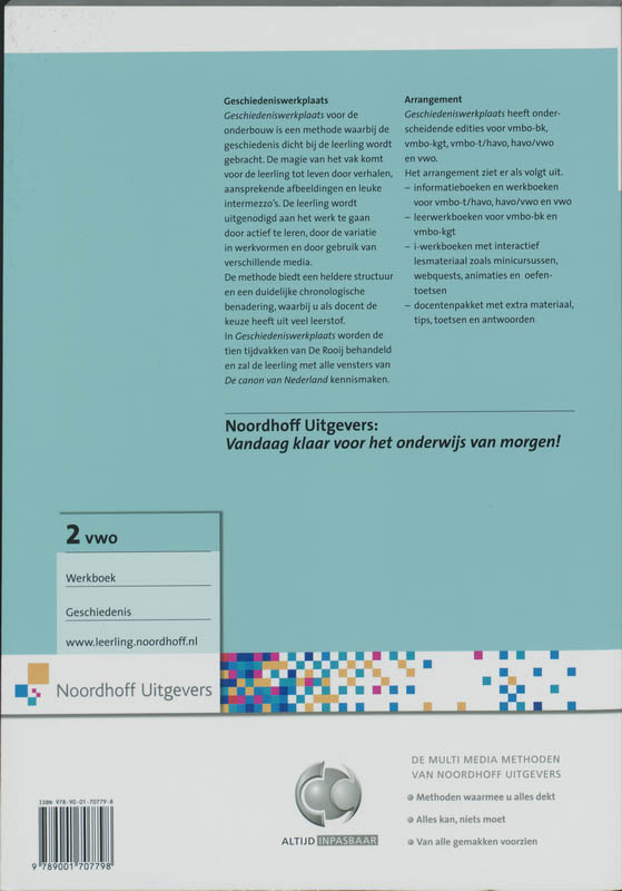 Achterkant van Werkboek