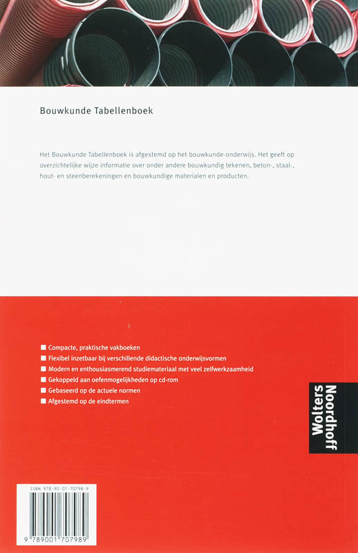 Achterkant van Bouwkunde Tabellenboek