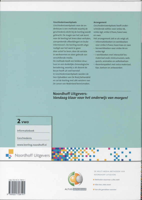 Achterkant van Informatieboek
