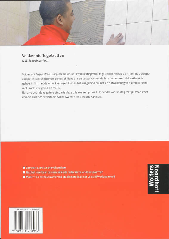 Achterkant van Vakkennis tegelzetten