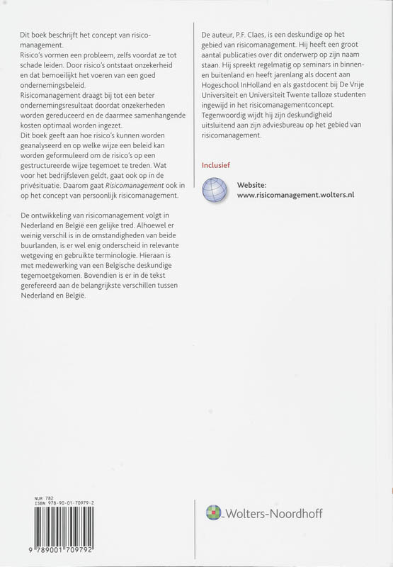Achterkant van Risicomanagement