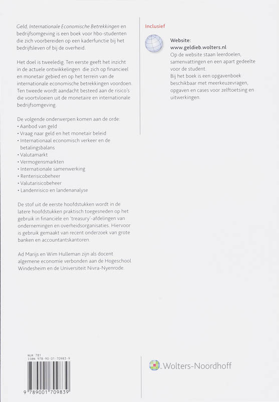 Achterkant van Geld, Internationale Economische Betrekkingen en bedrijfsomgeving