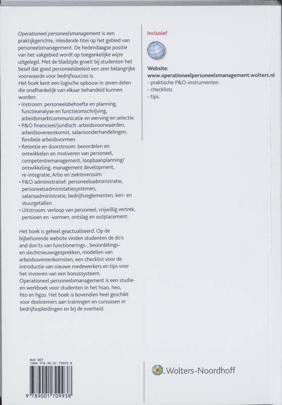 Achterkant van Operationeel personeelsmanagement
