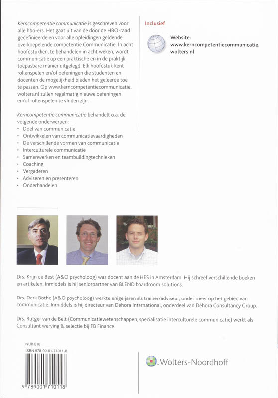 Achterkant van Kerncompetentie communicatie