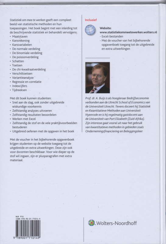 Achterkant van Statistiek om mee te werken