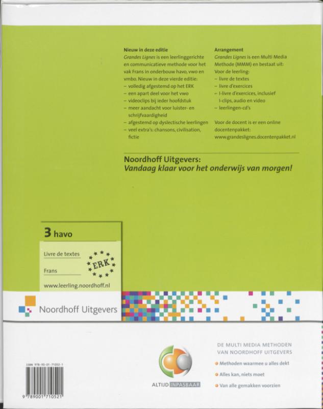 Achterkant van Livre de textes