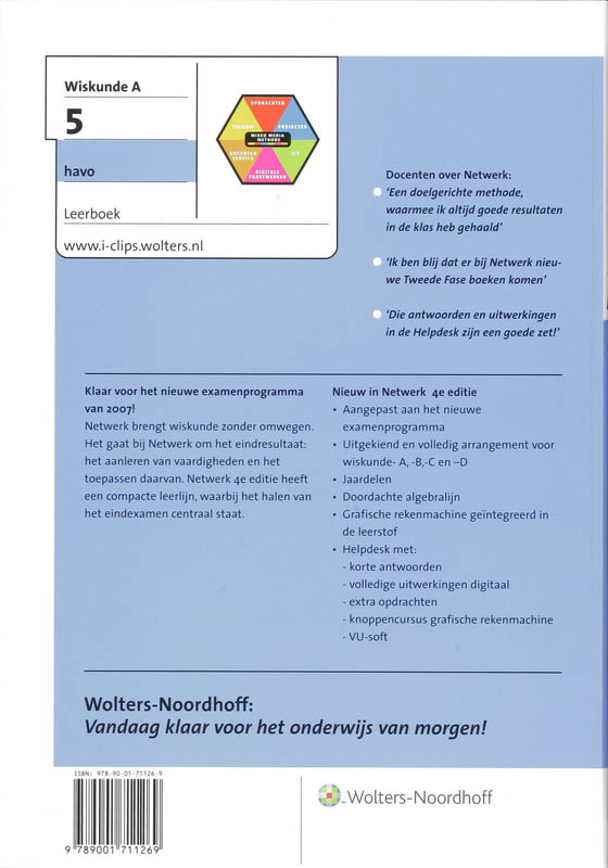 Achterkant van 5 Havo