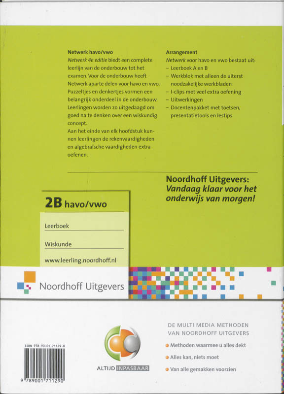 Achterkant van Havo/vwo deel 2B
