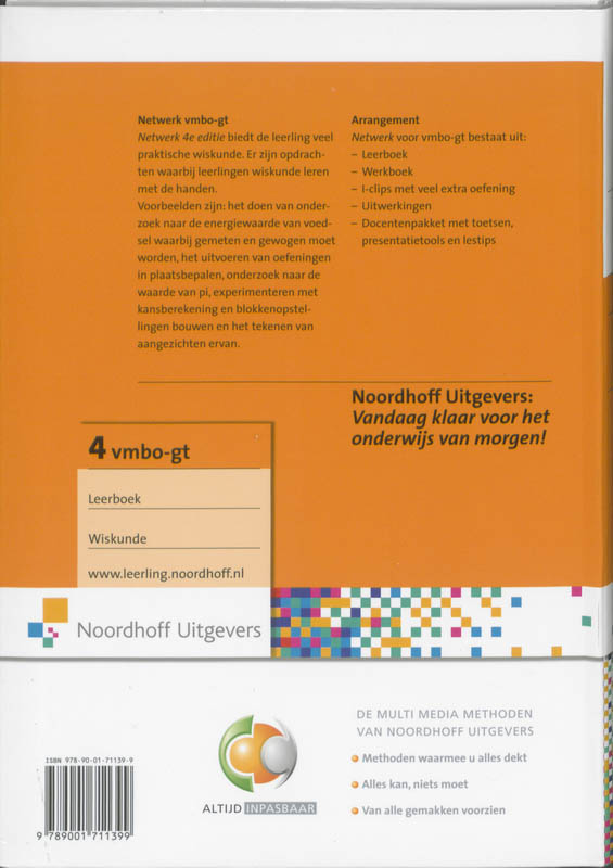 Achterkant van 4 vmbo-gt