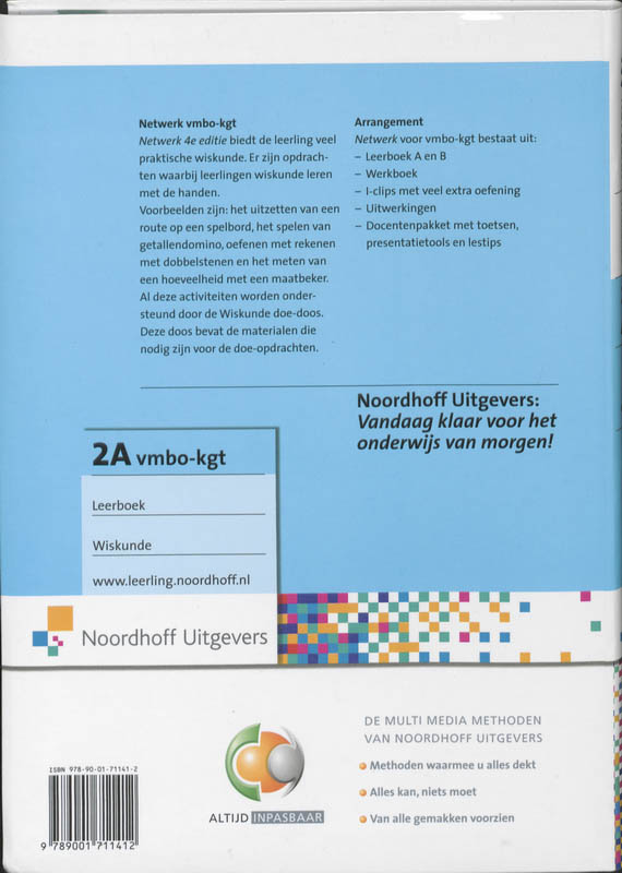 Achterkant van 2A vmbo-kgt