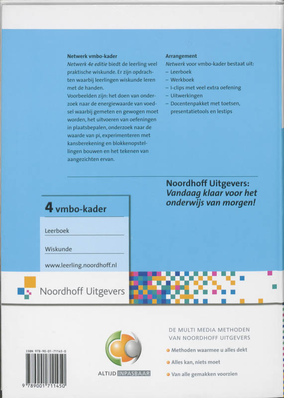 Achterkant van 4 vmbo-kader