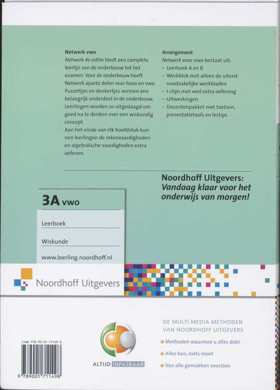 Achterkant van 3A vwo