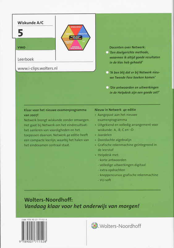 Achterkant van Leerboek
