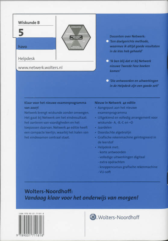Achterkant van 5 Havo Wiskunde B