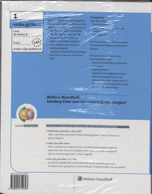 Achterkant van Livres de textes A+B