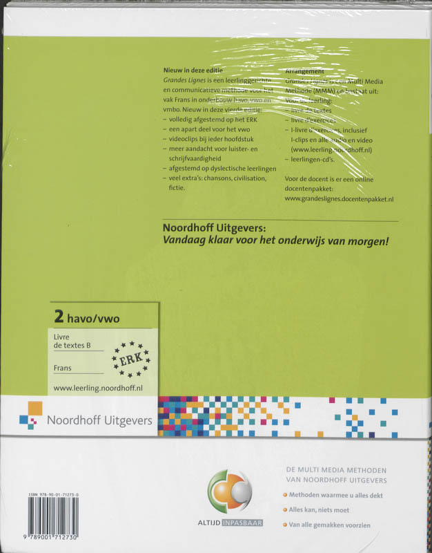 Achterkant van Tekstboek A+B