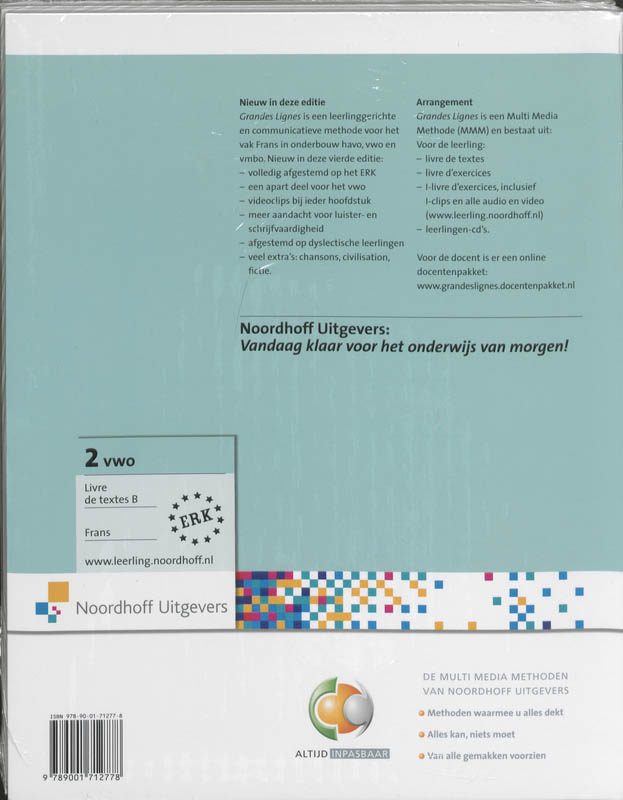 Achterkant van Livres de textes A+B