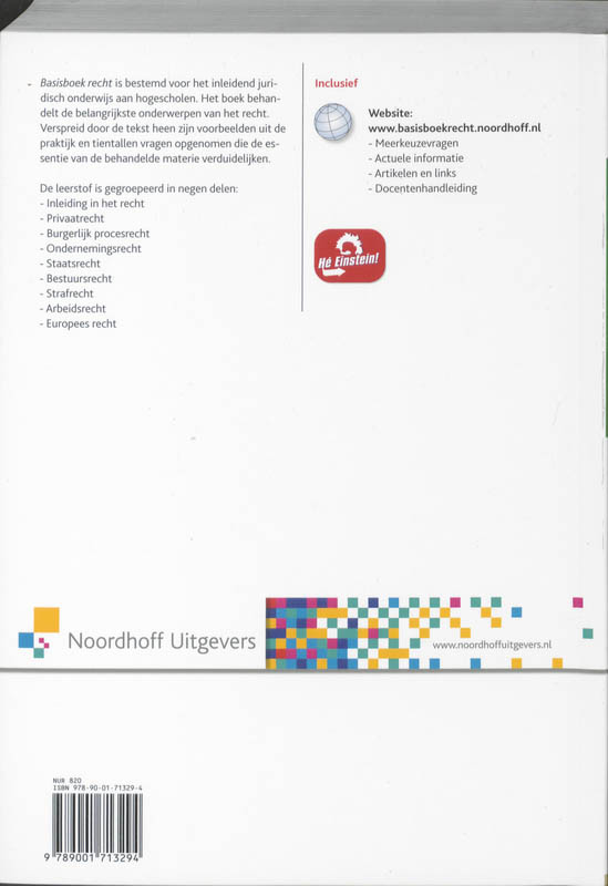 Achterkant van Basisboek recht