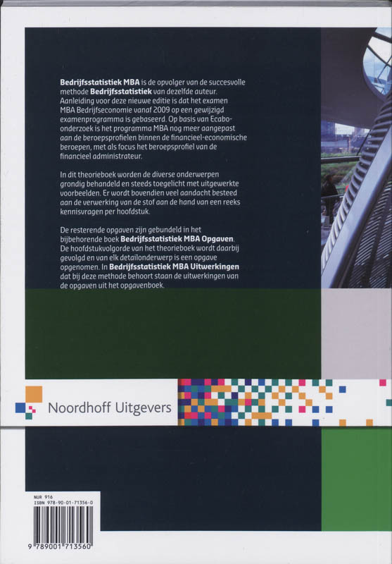 Achterkant van Bedrijfsstatistiek MBA