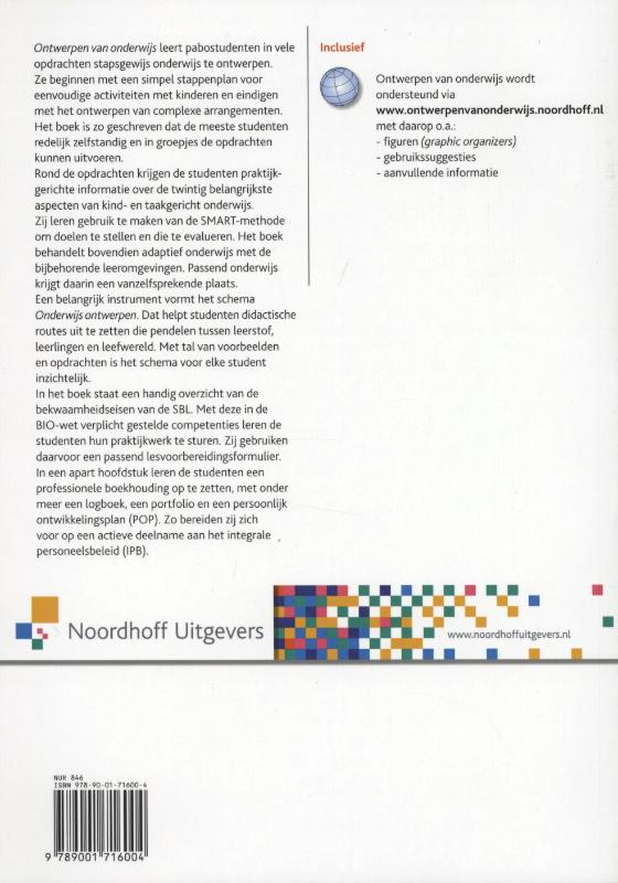 Achterkant van Ontwerpen van onderwijs