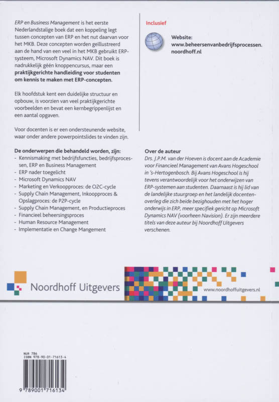 Achterkant van ERP en business management