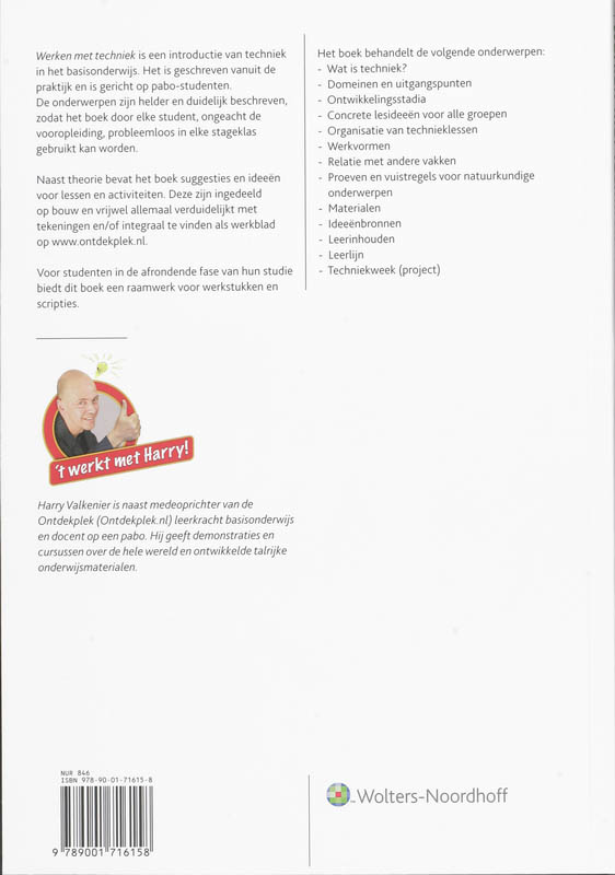 Achterkant van Werken met techniek