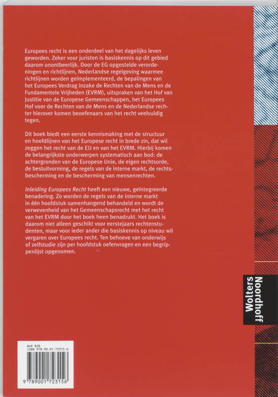 Achterkant van Inleiding Europees recht