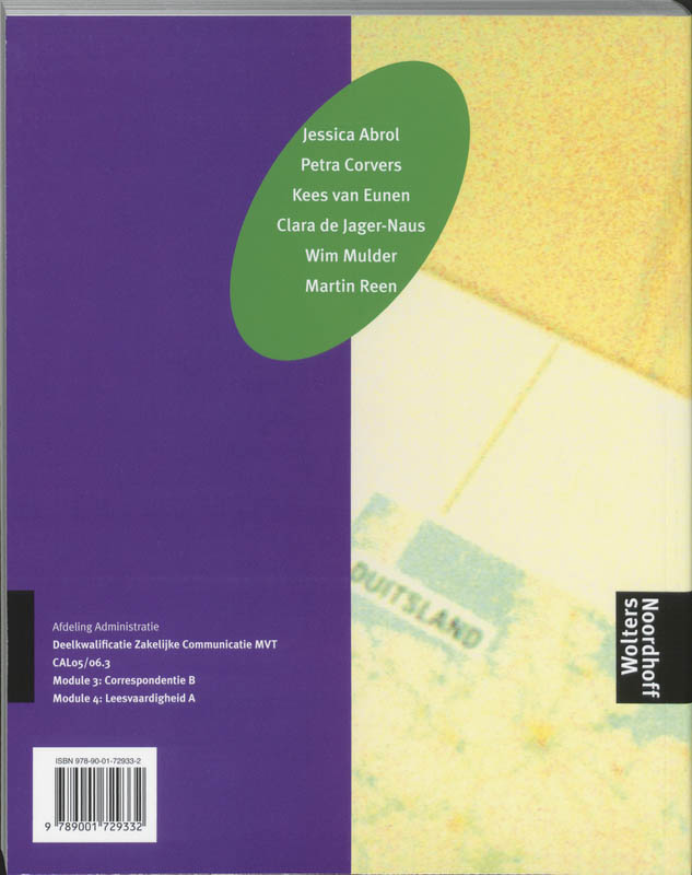 Achterkant van Tekstboek 2