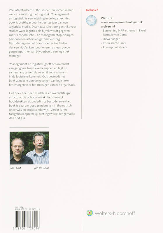 Achterkant van Management en logistiek
