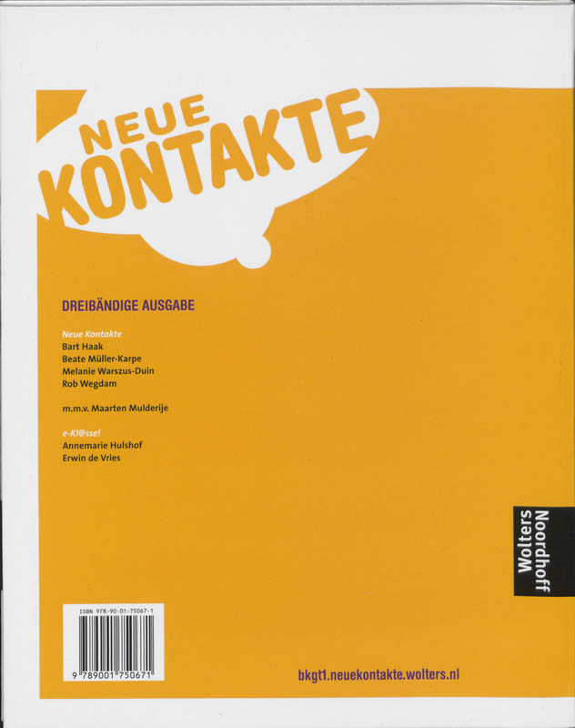 Achterkant van Textbuch