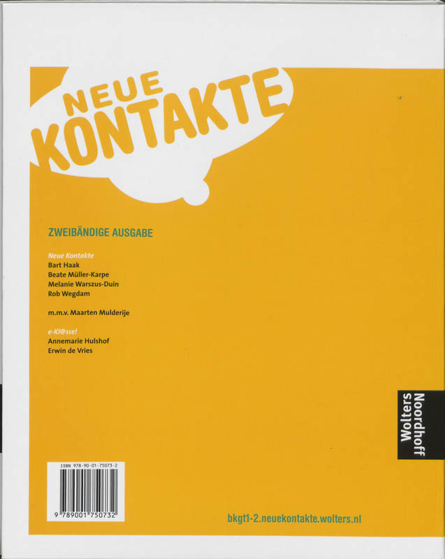 Achterkant van Textbuch