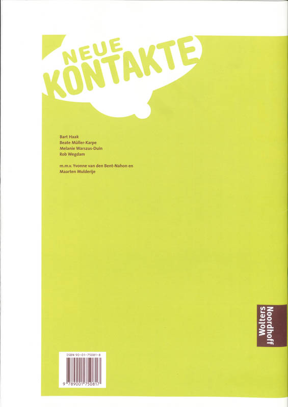 Achterkant van Antwoordenboek