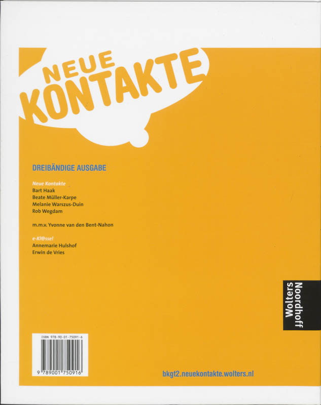 Achterkant van Textbuch