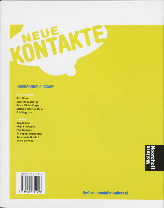 Achterkant van Textbuch