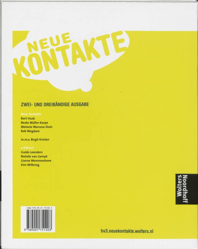 Achterkant van Textbuch