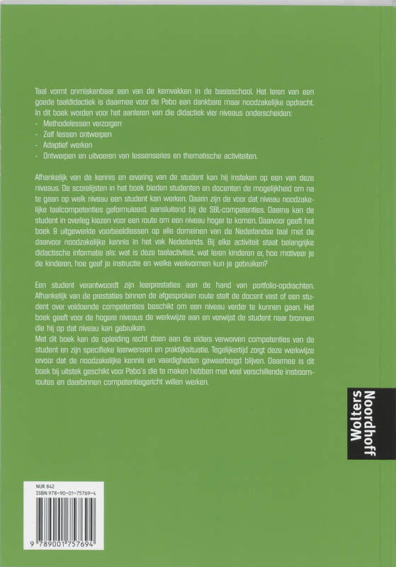 Achterkant van Competentiegericht taalonderwijs