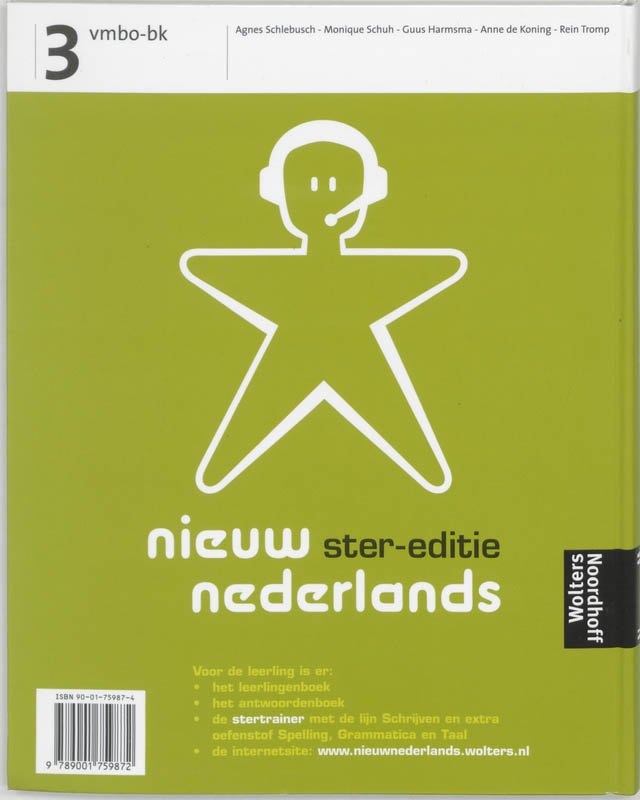 Achterkant van 3 vmbo-bk