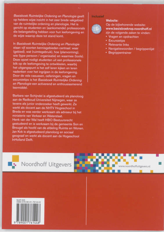 Achterkant van Basisboek Ruimtelijke Ordening en Planologie