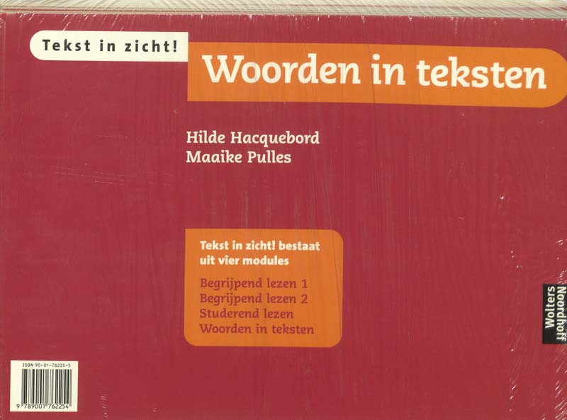 Achterkant van Woorden in teksten