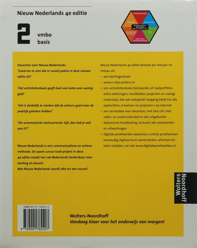 Achterkant van vmbo basis 2