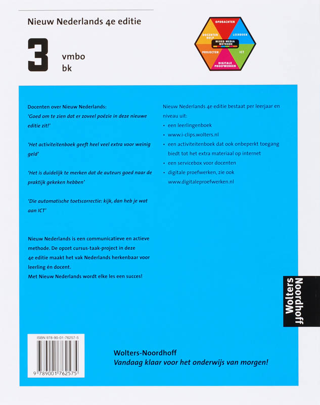 Achterkant van 3 Vmbo-bk