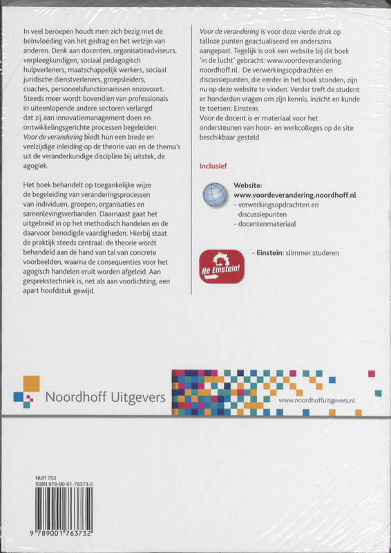 Achterkant van Voor de verandering
